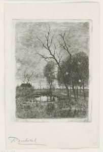 Twilight by Fredericus Jacobus van Rossum du Chattel (signed by artist)