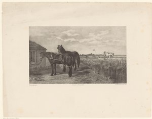 Two Horses Before a Barn by Frederik Hendrik Weissenbruch