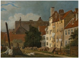 View of Marmorpladsen, Copenhagen by Frederik Sødring