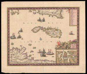 Island of Malta Accurately Delineated with Cities and Fortresses