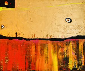 Solitary Figure Golden Horizon