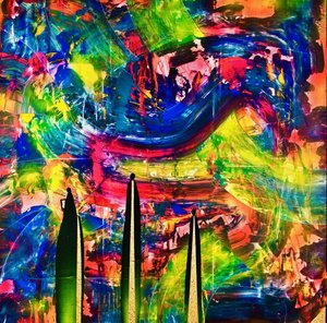 Vibrant Abstract Figures by Fredrik Olsen