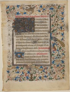 Manuscript Leaf from a Book of Hours (incip. Passionis) by French 14th Century