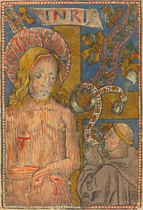 The Man of Sorrows with a Franciscan by French 15th Century