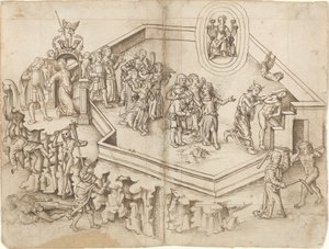 Allegory of the Life of a Scholar in a Rich Household (fol. 3 verso / 4 recto) by French 16th Century
