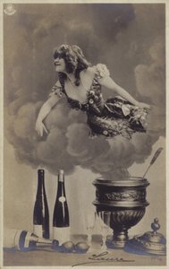 A Young Woman Emerging from the Steam of a Soup Tureen by French Photographer
