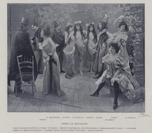 Actresses at the Theatre des Varietes, Paris, after a performance by French Photographer