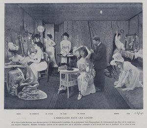 Actresses in the dressing rooms of the Theatre des Varietes, Paris by French Photographer
