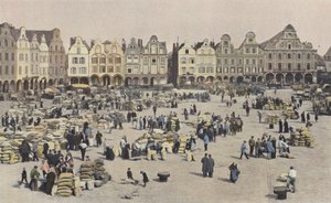 Arras, The Grand Place, a Grain Market Day