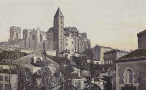 Auch, Cathedral, Southeast View by French Photographer