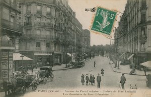 Avenue du Pere-Lachaise in the 20th Arrondissement of Paris, France