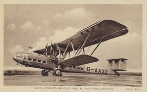 Hengist Hendley Page 42 Plane, Paris-London Type by French Photographer