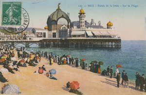 Beach and Palais de la Jetee, Nice