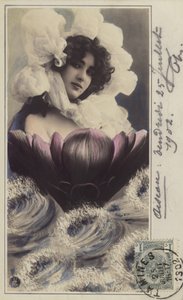 Beautiful Woman Emerging from a Flower Emerging from the Sea