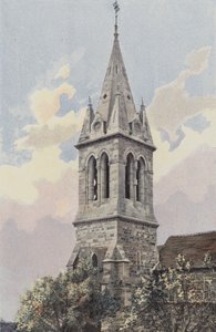 Bourbonne-les-Bains, Church, Bell Tower and Spire by French Photographer
