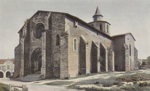 Bussieres-Badil, Church, Southwest View by French Photographer