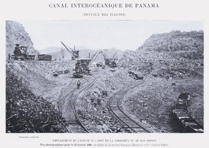 Interoceanic Canal of Panama, Works of the Locks by French Photographer
