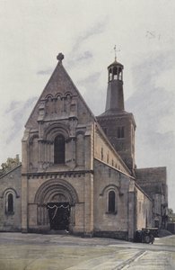 Chateau-Gontier, Saint-Jean Church, Southwest View by French Photographer