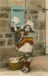 Child posting a letter by French Photographer