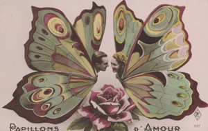 Couple with Butterfly Wings by French Photographer