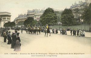 Departure of the President of France, Longchamp Racecourse, Paris