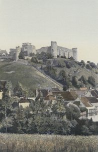 Druyes, Castle, View Taken from the Lake by French Photographer