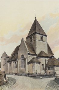 Druyes, Church, Southeast View by French Photographer