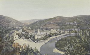 Entraygues, General View and Confluence of the Truyere with the Lot