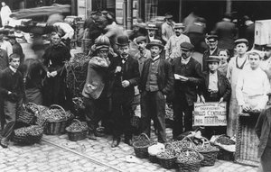Gardeners of Les Halles Market, Paris, 1907 by French Photographer