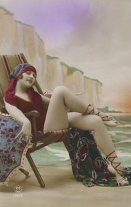 Girl in a deck chair by French Photographer