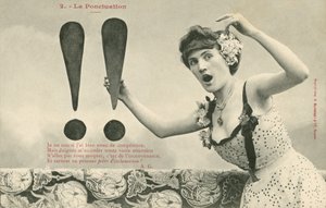Girl with two exclamation marks