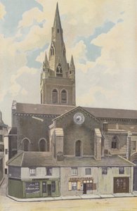 Grenoble, Saint-Andre Church, N Side by French Photographer