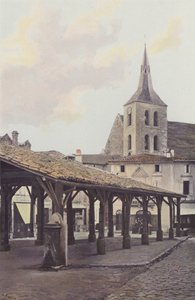 Guitres, Former Market Hall and Church Bell Tower