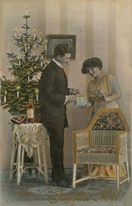 Happy Christmas postcard, 1913