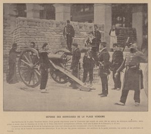 La Commune de Paris, Defense of the Barricades of Place Vendome by French Photographer