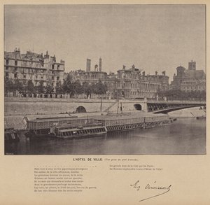 The Commune of Paris, The City Hall, View from the Pont d