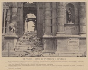 La Commune de Paris, The Tuileries, Entrance to the Apartments of Napoleon III by French Photographer