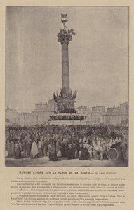 The Commune of Paris, Demonstrations at the Place de la Bastille, February 24-28 by French Photographer