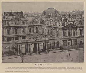The Commune of Paris, Palais-Royal, Exterior View by French Photographer