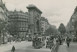 The Saint-Denis Gate and the Boulevard by French Photographer