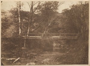 Landscape with Trees and Bridge, c. 1850 by French Photographer