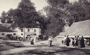 Le Touquet, the barns and byres arranged to receive guests in the first Hermitage Hotel in 1903