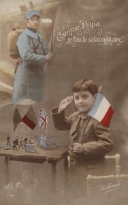 Like Father I Give the Military Salute by French Photographer