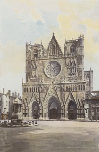 Lyon, Cathedral of St-Jean, West Facade by French Photographer