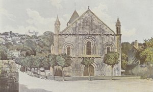 Melle, Saint-Hilaire Church, West View by French Photographer