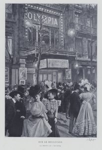 On the Boulevard des Capucines Outside the Olympia Music Hall, Paris by French Photographer