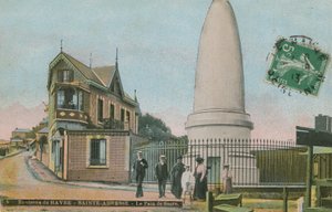 Pain de Sucre (sugar-loaf memorial) at Sainte-Adresse near Le Havre. Mausoleum built in memory of Charles Lefebvre-Desnouettes. Postcard sent in 1913