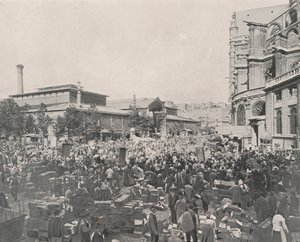 Paris: Central Market and Saint Eustache Church by French Photographer