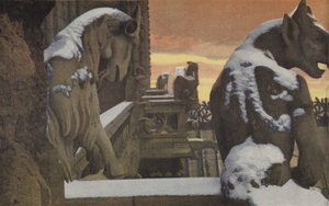 Paris, Church of Notre-Dame, Monsters of the Balustrade Coronation by French Photographer