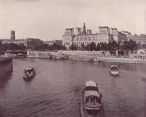 Paris: Hotel de Ville, from the River Side by French Photographer